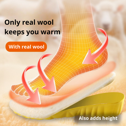 Wooly™ | Warme Verhogende Wollen Inlegzolen