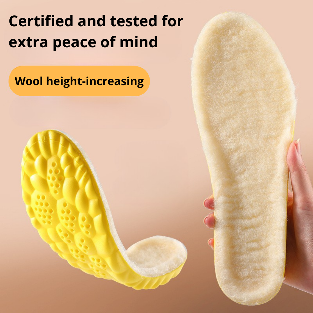 Wooly™ | Warme Verhogende Wollen Inlegzolen