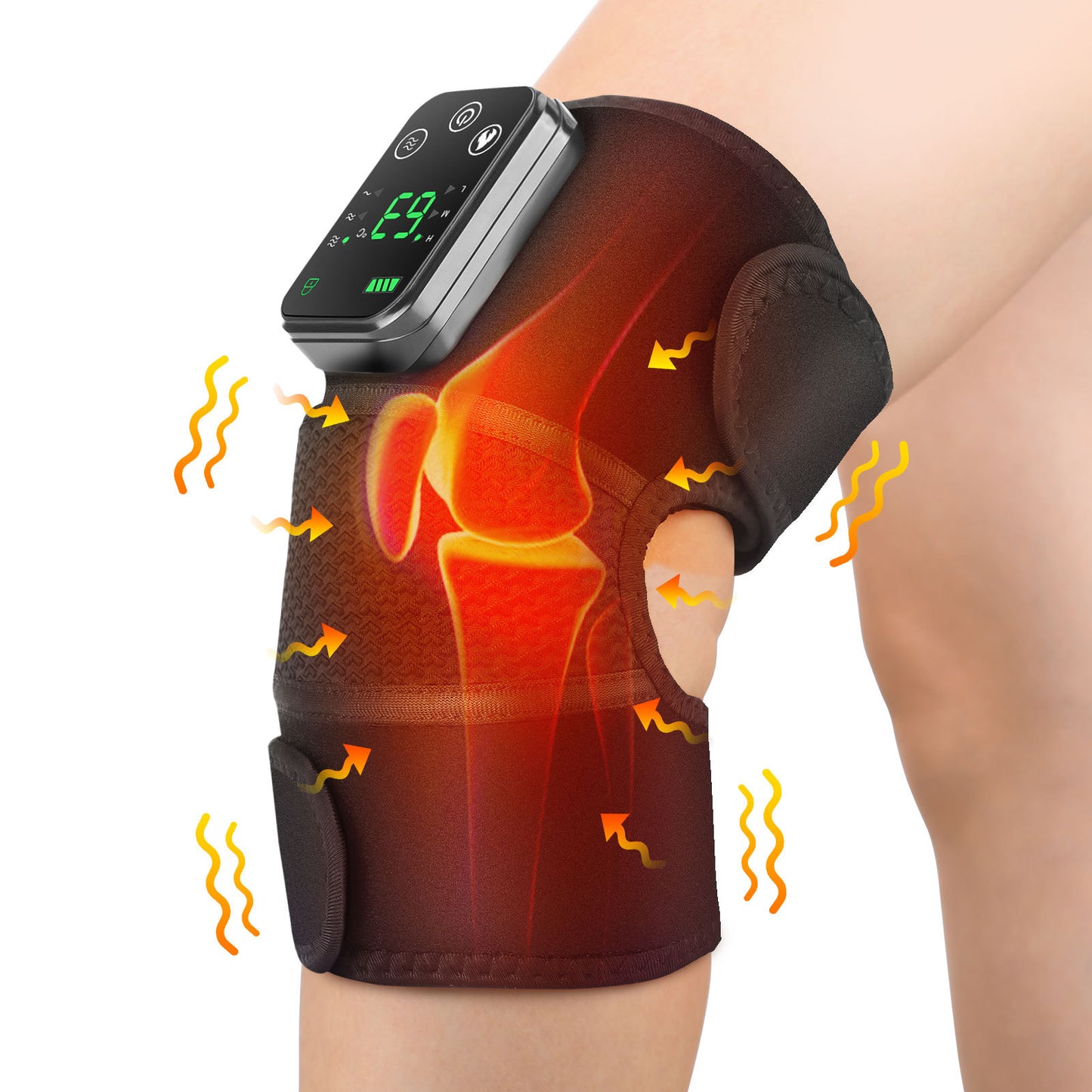 ThermoFlex™ | Draadloze Verwarmende Kniebrace met Massage