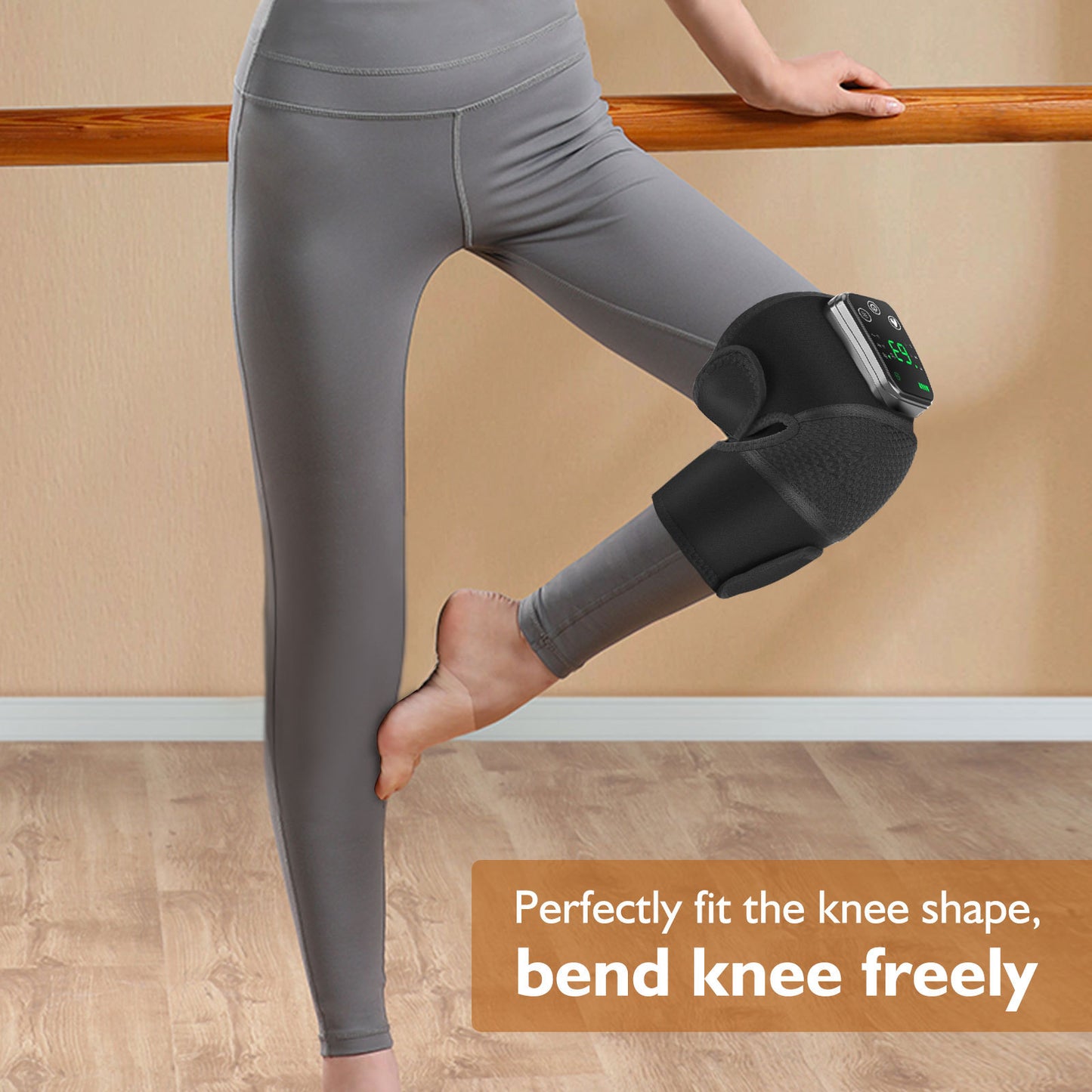 ThermoFlex™ | Draadloze Verwarmende Kniebrace met Massage