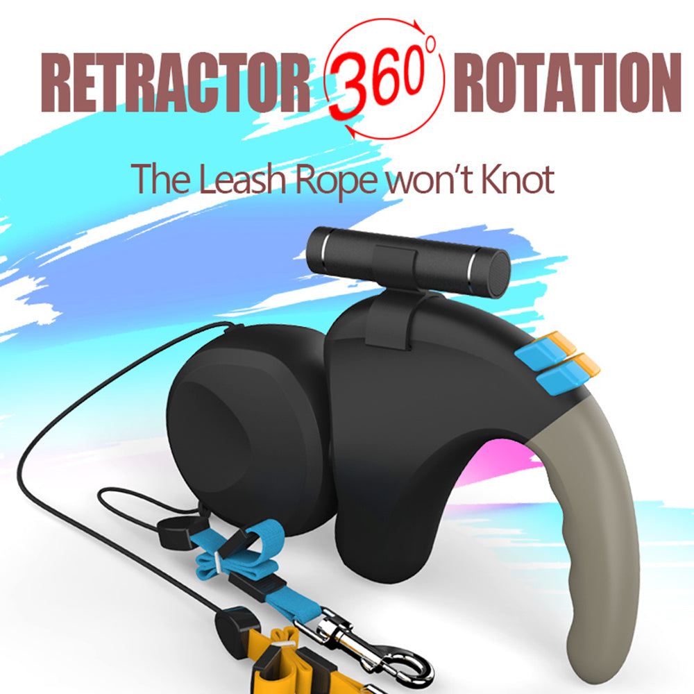 DuoLight™ | Dubbele Automatische Hondenriem met LED-licht